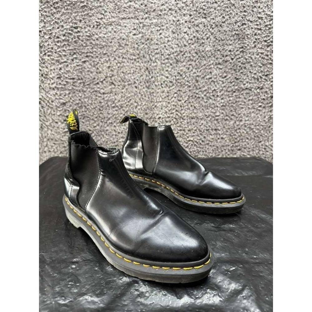 Dr. Martens Bianca Patent Leather Pull On Chelsea Boots Black Womens Size 7 US‎